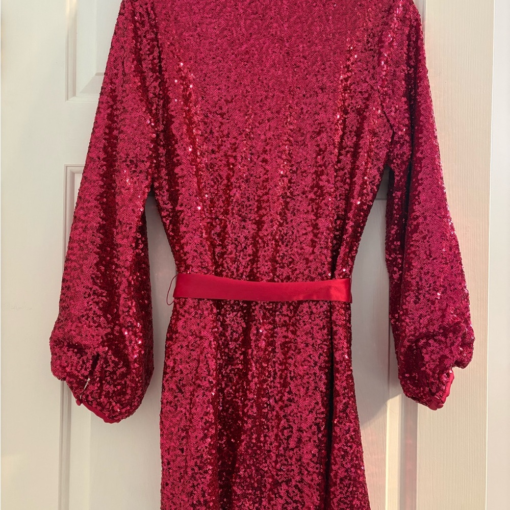 Express Fuchsia Sequin Mini Dress - Picture 5 of 6